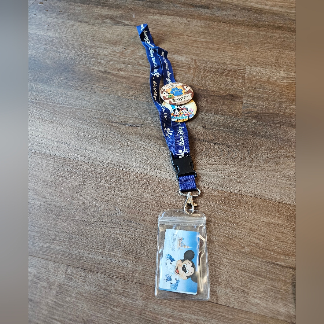 Y2k 2007 Disneyland Lanyard Tickets And 1st Visit Pins Not Valid Tickets